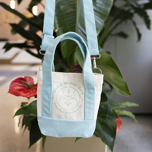 Nuevo diseño logotipo personalizado bandolera de algodón Mini bolso de lona con asa pequeña con bolsas de compras de algodón de bolsillo - Product Image 1