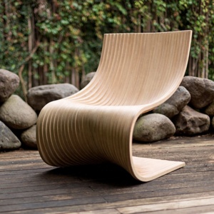 Sillón Individual Minimalista en Forma de <span class=keywords><strong>S</strong></span>, Hecho a Mano con Madera Maciza, Mueble de Diseño para Sala de Estar o Dormitorio - Product Image 4