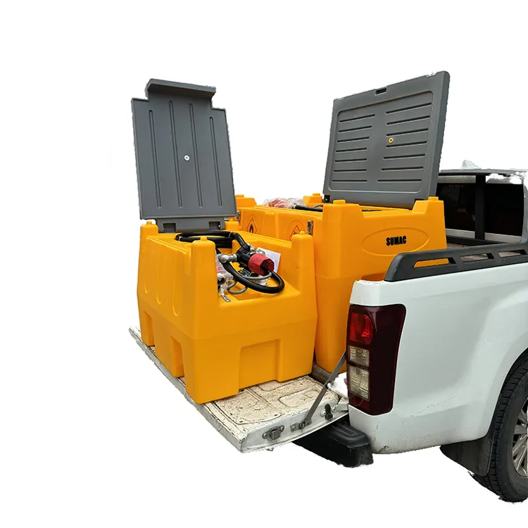Electric Portable Fuel Gasoline Diesel Caddy Transfer Tank For On-Site Refueling