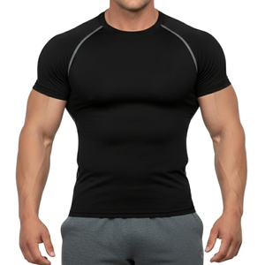 Camiseta Deportiva de Compresión Transpirable Personalizada de Media Manga para Hombre, Ropa Deportiva de Alta Calidad para Gimnasio, Camiseta Informal para Hombre - Product Image 1