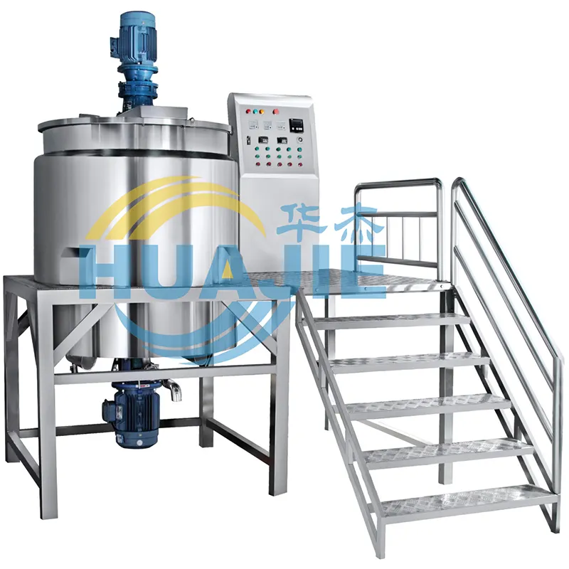 Jacket Heating LIquid Detergent Homogenizing Mixing Machine with Stainless Steel Lifting