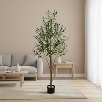 Arbre d'olivier artificiel de haute qualité en pot, intérieur/extérieur, écologique, imperméable, taille personnalisable, décoration pour la maison, le bureau, le jardin, les mariages