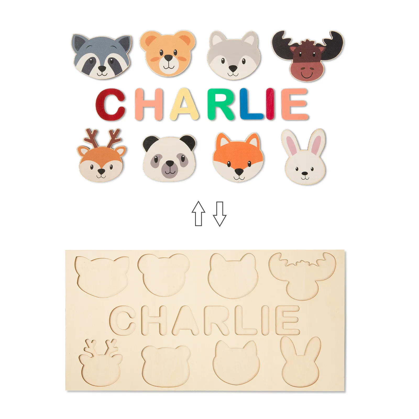 Toddlers Educational Wooden Puzzle Early Learning Christmas Gifts personalized name puzzle wood kids