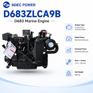 Motor Diésel Marino SDEC Serie D683 D683ZLC A9B 2430 rpm, Propulsión de Bajo Consumo para Yates, Transbordadores de Pasajeros y Embarcaciones de Patrulla - Product Image 1