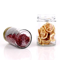 Frasco de Vidrio para Almacenamiento de Boca Ancha y Lados Rectos de 120ml, 220ml, 330ml, 400ml, 580ml al por Mayor para Especias, Miel y Mermelada con Tapa Hermética