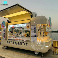 Remorque alimentaire mobile entièrement équipée pour barbecue, station de bonbons et chips, construction en acier inoxydable pour hot-dogs, hamburgers et restauration rapide