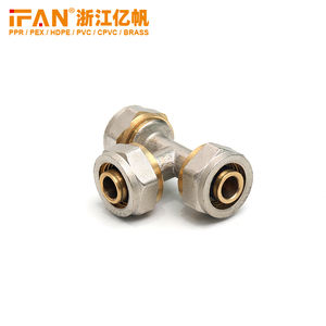 Prix usine vente chaude Type Pex raccord en laiton Pex raccord Size16-32mm Compression en laiton raccord en laiton té pour tuyau <span class=keywords><strong>multicouche</strong></span> - Product Image 4