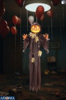 AROMA Décoration de sorcière suspendue de 1,80 m pour Halloween avec son, lumières et vibrations pour maisons hantées et fêtes