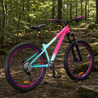 Vélo de montagne en alliage d'aluminium 27,5 x 2,35, 10 vitesses, frein à disque, fourche rigide pour Dirt Jump