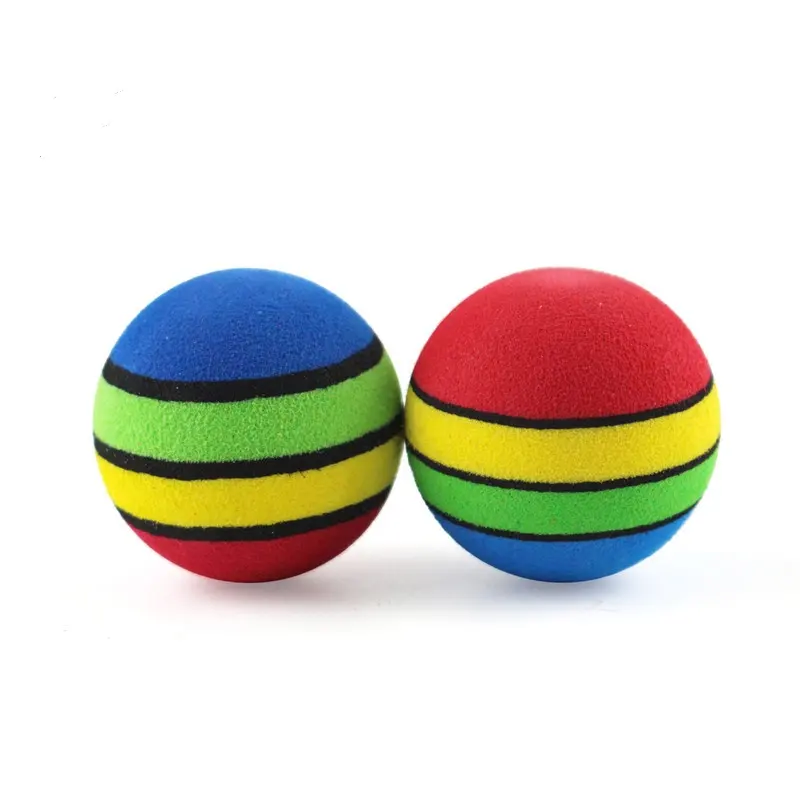 Precio más barato de alta calidad Eva 35mm espuma suave multicolores Arco Iris niños bolas de juguete expandibles