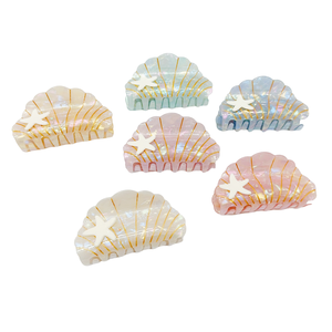 Pinzas para el Cabello con Diseño de Garra de Tiburón Flytop HC83345, Carcasa de Acetato, Accesorios para el Cabello para Niñas, Moda Diaria, Regreso a Clases, para Fijar Flequillos - Product Image 1