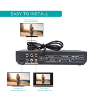 Lecteur portable KCR populaire, petit format, 1080P HD, OSD multilingue, PAL/NTSC automatique, écran 3,5 pouces pour home cinéma, télécommande