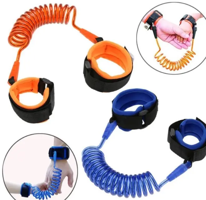 Metal Buckle Safety Child Anti Lost Wrist Link Harness Strap Rope Leash Walking Hand Belt with Lock