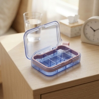 Boîte de rangement pour pilules hebdomadaires en PP, 7 jours, organisateur de médicaments, logo OEM, marque YH, vente en gros