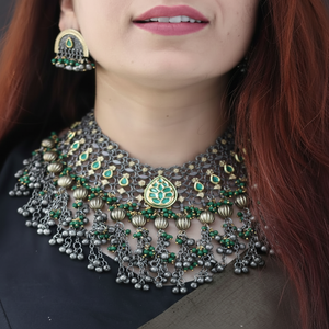 ชุดสร้อยคอลูกปัดฟิวชั่นที่สวยงามพร้อมต่างหูเข้าคู่เครื่องประดับอัลลอยปรับได้สำหรับผู้หญิงเด็กผู้หญิงงานแต่งงานของขวัญงานหมั้น - Product Image 1