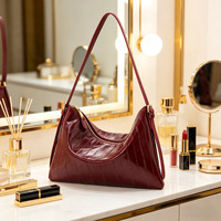 sac à bandoulière sur mesure Logo minimaliste haut Grain peau de vache sous les bras sac à main femmes Boutique cadeau ensemble