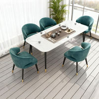 Ensemble de table à manger de luxe moderne au style intemporel pour les espaces de repas intérieurs, maison, hôtel, villa, appartement
