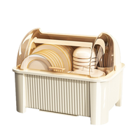 Armoire de rangement anti-poussière pour vaisselle avec compartiment à couverts pour le rangement de la vaisselle de cuisine