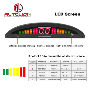 4 نقاط بالموجات فوق الصوتية المساعدات وقوف السيارات الكشف عن بعد لمسافات طويلة أدى العرض - Product Image 5