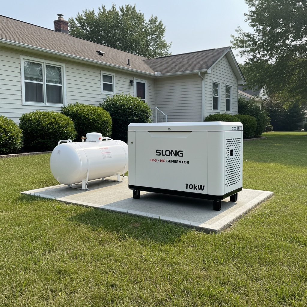 SLONG LPG <strong>PROPANE</strong> <strong>DUAL</strong> <strong>FUEL</strong> 10 KW <strong>GENERATOR</strong> for HOME USE