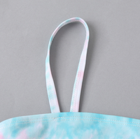 Maillot de bain tankini pour filles, séchage rapide, écologique, imprimé coloré, avec haut amovible pour la plage estivale