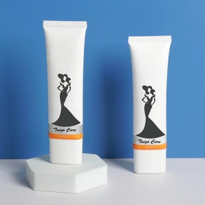 Wholesale 50ml 100ml Plastic Super Oval Tubes with <b>Screw</b> Cap Custom Logo Sunscreen <b>Flat</b> Packaging Container for Skin Care - Product Image 4