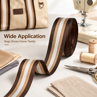 Exquisite 100% Polyester Jacquard Webbing Metallic Gold Yarn Shiny Surface for Home Textile Bag Footwear Decorative Supplies
