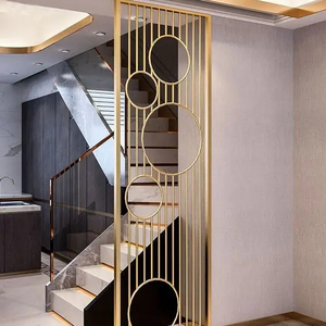 Hiệu suất chất lượng cao sơn tĩnh điện dọc bài phòng hàng rào nhôm trang trí màn hình phong cách hiện đại phòng kim loại Divider - Product Image 5