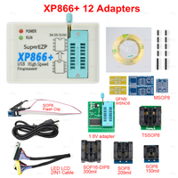 Programador USB SPI CH554T XP866 de Última Generación con 12 Adaptadores, Compatible con EEPROM Flash Bios 24 25 93 95, Mejor que EZP2019