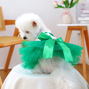 Pet community festival pets cute puppies and kittens casual fashion clothing St. Patrick's tulle skirt - Product Image 1