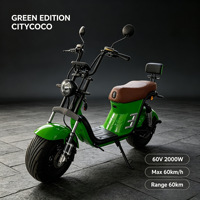 Moto électrique de haute qualité 60V 2000W, pneus larges, Citycoco, batterie LFP, vitesse 60 km/h, scooter électrique, vente directe d'usine