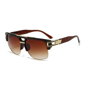 Nouvelles lunettes de soleil <span class=keywords><strong>Bettega</strong></span> pour hommes, style européen et américain, monture large, double pont, tendance rétro - Product Image 6
