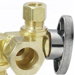 <span class=keywords><strong>Robinet</strong></span> d'arrêt d'angle à compression à double sortie 1/4 de tour sans plomb <span class=keywords><strong>avec</strong></span> deux poignées d'arrêt pour l'alimentation en eau - Product Image 3