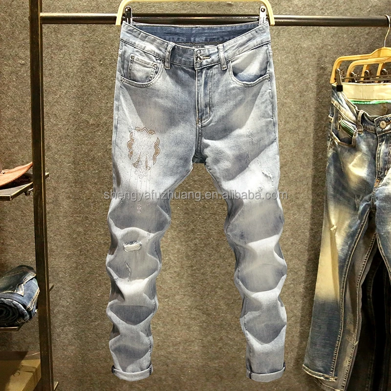 factory wholesale new european & american business men's jeans fashion male jean pants