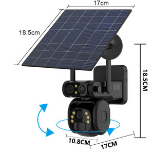Y10 Dual Lens Waterproof WiFi 4G LTE Sim <strong>GSM</strong> Card Wireless 5W Solar Panel Battery CCTV Security <strong>Camera</strong>