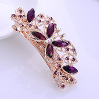 Barrette à cheveux en cristal de fleur, pinces à cheveux en strass, accessoires de cheveux ornés de bijoux