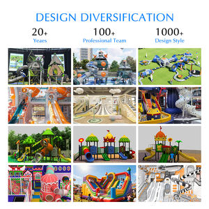 Waterglijbaan Buiten Kindervermaakpark Zwembadfaciliteiten Speelgoed Schilderachtige algemene planning - Product Image 6