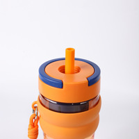 Bouteille d'eau portable en plastique incassable de 1000 ml pour sports d'été, grande capacité, avec double paille et corde
