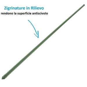 Tiges de soutien pour plantes 240 cm en acier recouvert de plastique vert, diamètre 20 mm, pour usage en jardin - Product Image 4