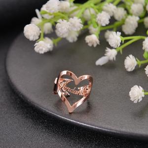 ดรอปชิปแหวนสเตนเลสสุดสร้างสรรค์มีสไตล์แฟชั่นเฉพาะบุคคลสำหรับผู้หญิงเด็กผู้หญิงวันเกิดวันแม่ - Product Image 3