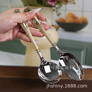 Cuchara de Acero Inoxidable 304 Estilo Occidental Shiny-Jh, Pulido Espejo, Diseño Retro en Relieve, Cuchara para Té, Vajilla para el Hogar - Product Image 4