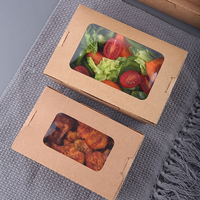 Emballage en papier Bucatini imprimé durable pour pâtes et nodules prêts à sécher, boîte inférieure à verrouillage automatique avec fenêtre découpée