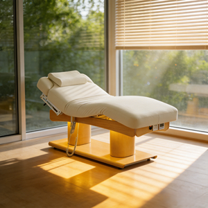 Lit de massage électrique en acier inoxydable avec chauffage à température constante, entièrement réglable, pour spa, esthétique, hôtel, salle de sport, chambre à coucher - Product Image 5