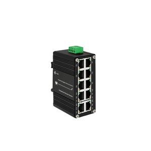 Industrieller 10-Port Gigabit PoE Switch 8 PoE+ Ports IEEE 802.3at 240W Gesamtbudget Weitspannungsbereich 12-48VDC - Product Image 1