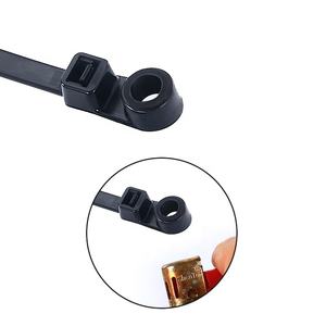 100個入り セルフロック式取り付け可能ヘッドケーブルタイ <span class=keywords><strong>3</strong></span>*120mm 固定ナイロンジップタイ 環境に優しいネジ - Product Image 3