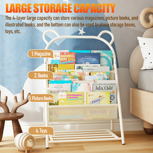 Moderno osito libro de imágenes para niños libro de cuentos muebles de hierro para <span class=keywords><strong>el</strong></span> hogar para dormitorio sala de estar uso escolar - Product Image 6