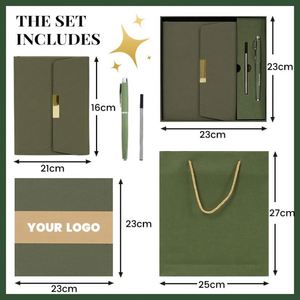 Durable Thick Paper Notebook with Ribbon Marker in Stylish Gift Box and with Companion Pen - Product Image 6