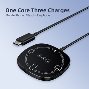 Cargador Inalámbrico 3 en 1 Súper Delgado de 15W, el Más Económico del 2026, para <span class=keywords><strong>iPhone</strong></span>, Auriculares y Reloj Inteligente, <span class=keywords><strong>con</strong></span> Cable - Product Image 3