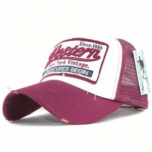 Casquette Trucker Unisexe Vintage Usée et Délavée à 6 Panneaux en Maille avec Broderie 3D Personnalisée pour l'Extérieur – Vente en Gros - Product Image 5