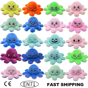 Peluche de Pulpo Reversible de 8 Pulgadas, Muñeco de Peluche de Doble Cara con Detalles Bordados, Peluche Coleccionable para Niños - Product Image 3